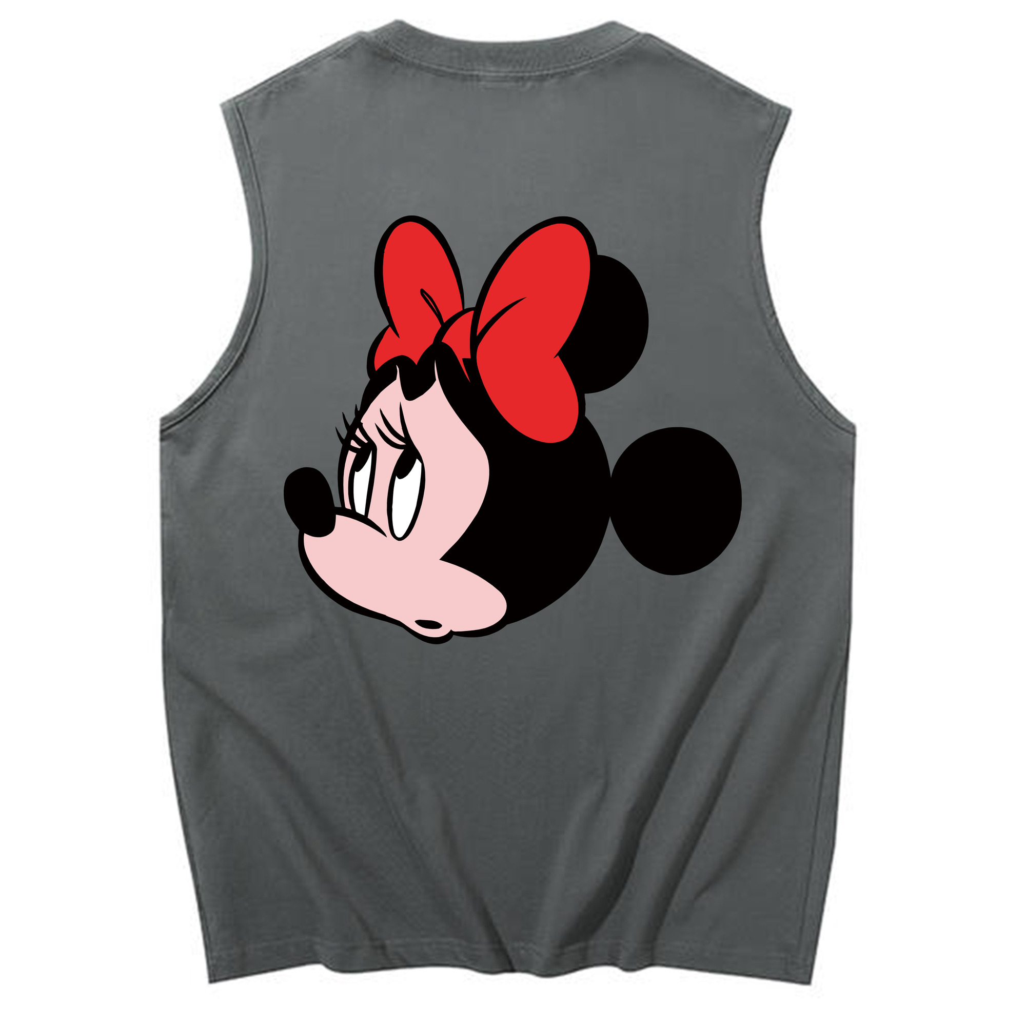 ミッキーマウス Mickey Mouse コットン100％タンクトップ（背面プリント）